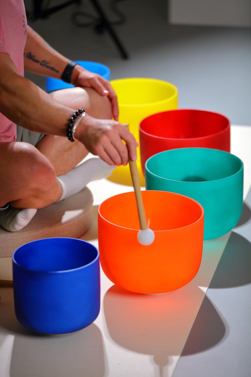 TOPFUND Pro Singing Bowl Rubber Mallet 12 inch Length (Silicone Ball + Long Solid Beech Wood Handle) - Image 5